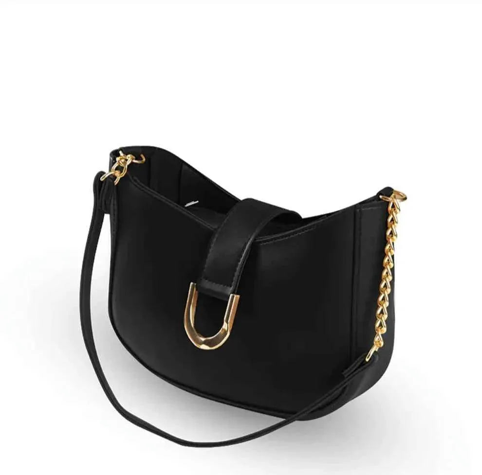 Women's PU leather plain hand bag